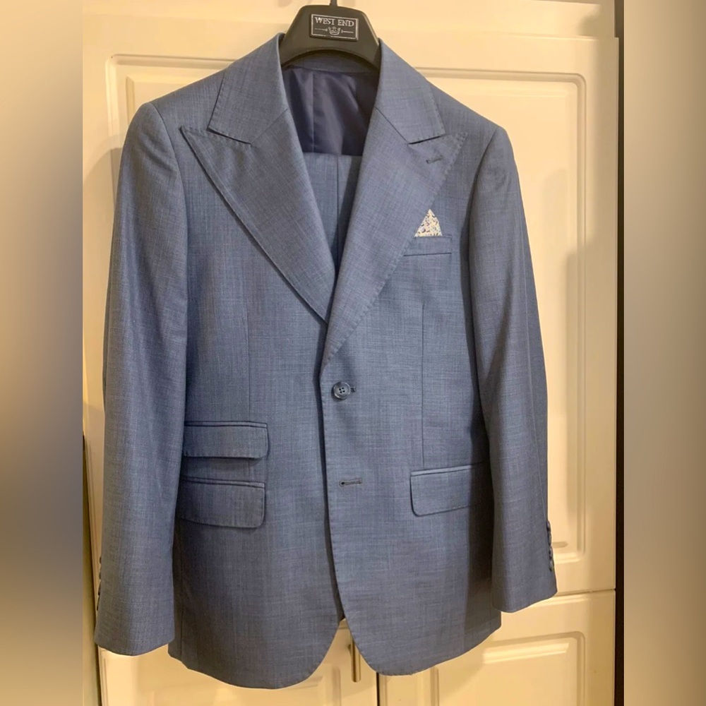 NWOT ROSSI MAN 3 PIECE SUIT FRENCH BLUE SIZE 34S